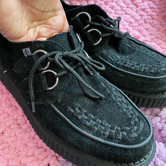 TUK black suede Creepers - Picture 1 of 3
